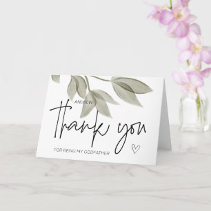 Carte Godparent Merci cadeau pour être mon parrain C