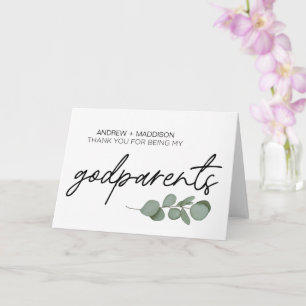 Carte Godparents Merci cadeau pour être mes parents