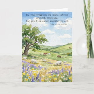 Carte God's Provision: Psalm 104:10-11 