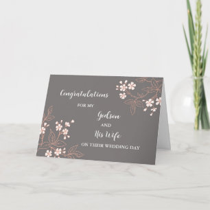 Carte Godson et sa femme Félicitations pour le jour du m