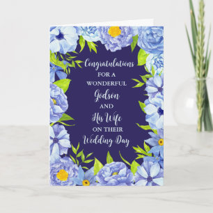 Carte Godson et sa femme Félicitations pour le jour du m