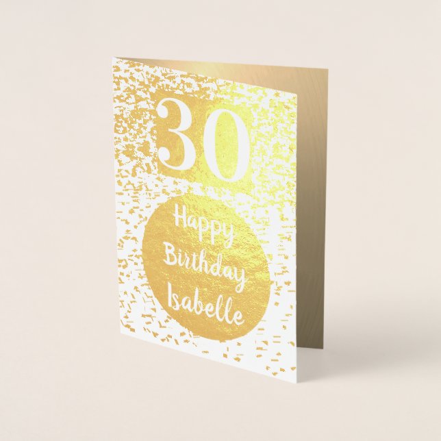 Carte Gold 30e anniversaire personnalisée (Devant)