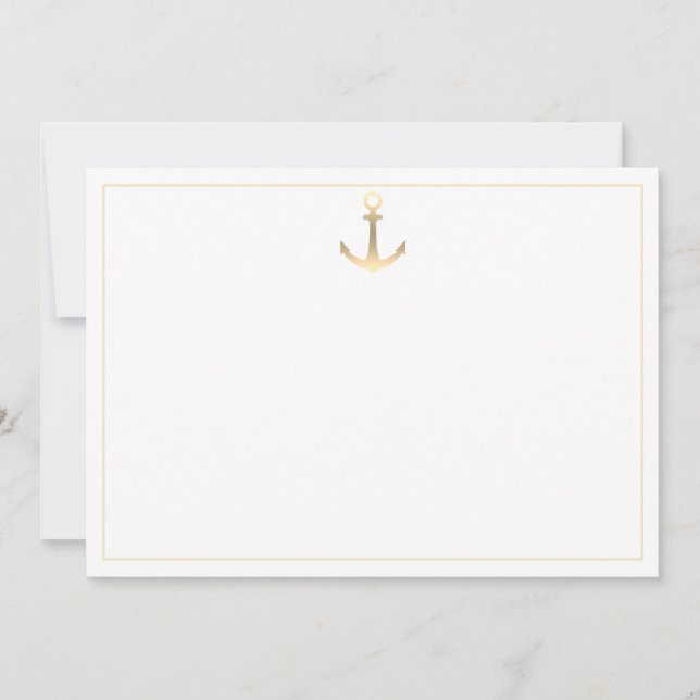 Carte Gold Ancre nautique (Devant)