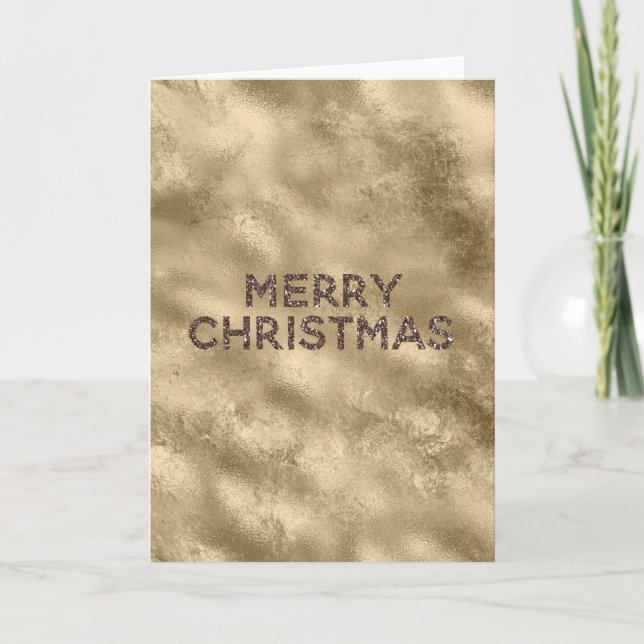 Carte Gold Antique Parties scintillant Glitz Noël (Devant)