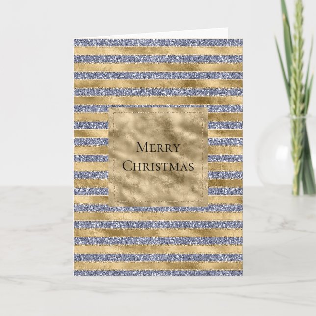 Carte Gold Antique Purple Parties scintillant Glitz Stri (Devant)