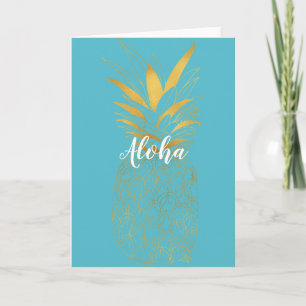Carte Gold Aqua Aloha Pinapple