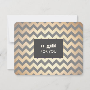 Carte Gold Chevron Motif Salon et certificat cadeau Spa