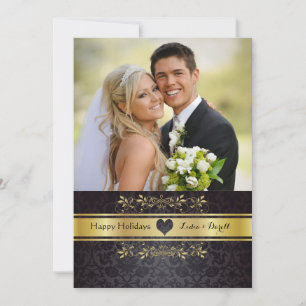 Carte Gold Chic Photo Holiday