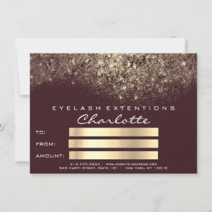 Carte Gold Confetti Parties scintillant Bourgogne Certif