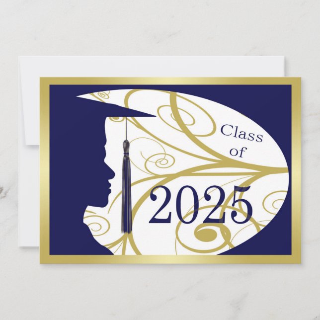 Carte Gold et Blue Man Silhouette 2025 (Devant)