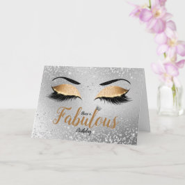Carte Gold Fabulous Parties scintillant Eyes Standard An
