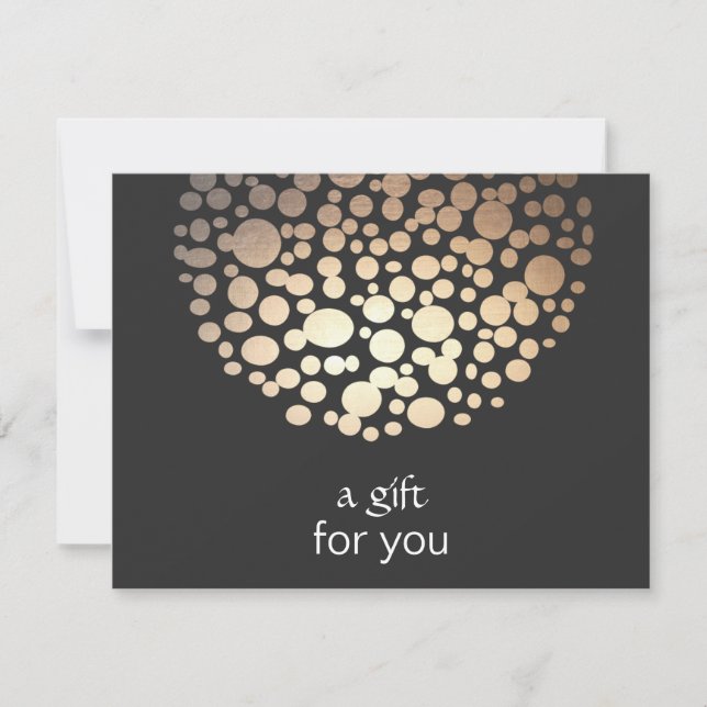 Carte Gold Faux Foil Circles Cercles Salon Certificat ca (Devant)