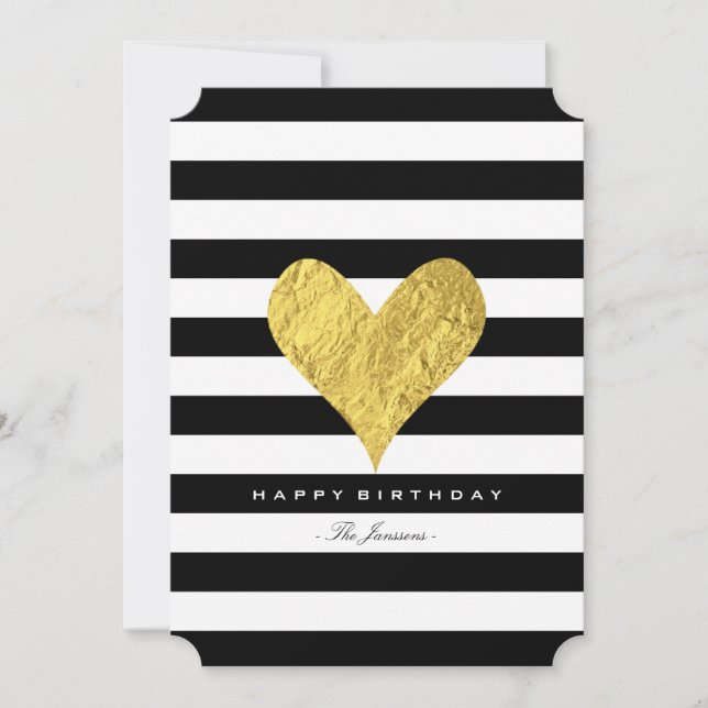 Carte Gold Foil Heart (Devant)