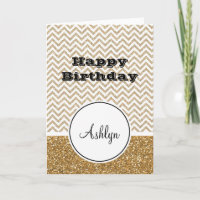 Gold Glam Faux Parties scintillant Chevron