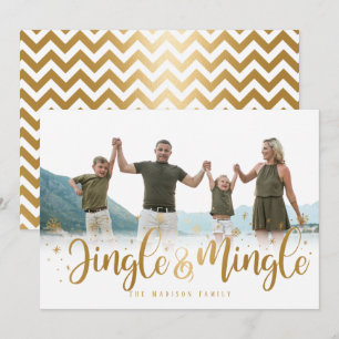 Carte Gold Jingle et Mingle Holiday