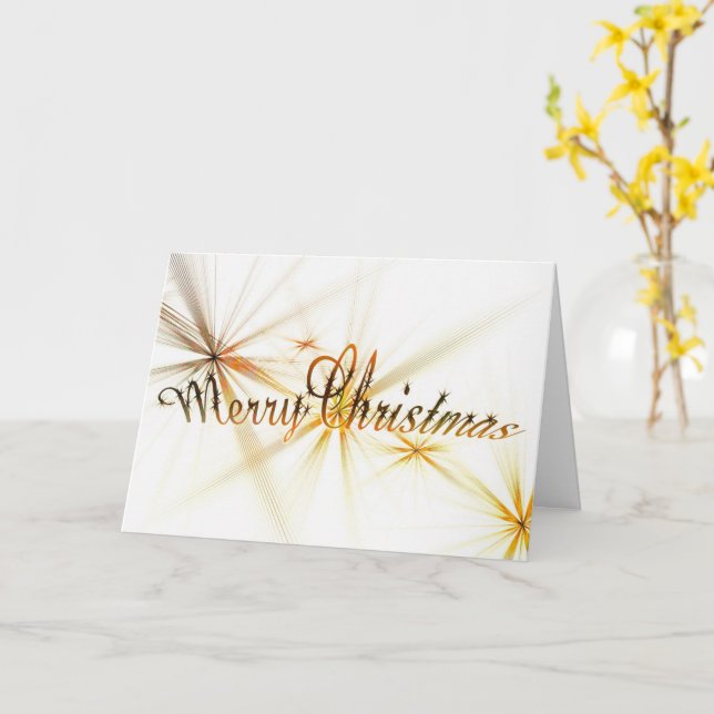 Carte Gold Joyeux Noël Entreprise Cats (Fleur jaune)