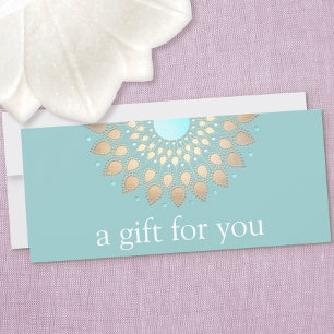 Carte Gold Lotus Mandala Wellness Certificat cadeau