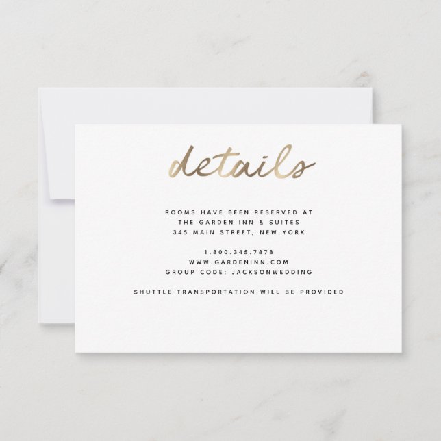 Carte Gold Mariage Détails (Devant)