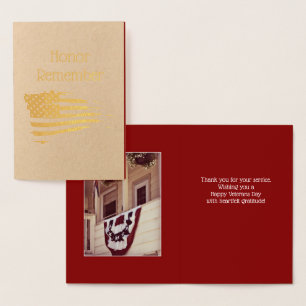 Carte Gold Merci pour les anciens combattants