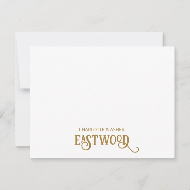 Carte Gold Note de deux noms (Devant)