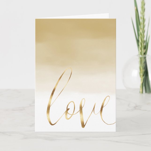 Carte Gold Ombre Love (Devant)