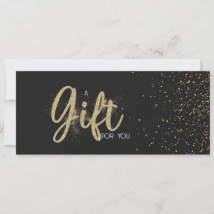 Carte Gold Parties scintillant Salon Boutique Certificat