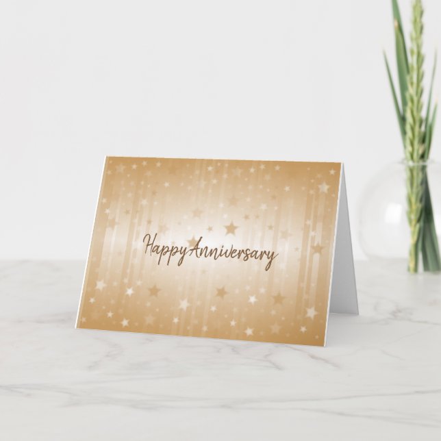 Carte Gold Stars pour un bon anniversaire (Devant)