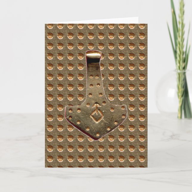 Carte Gold Thor Hammer Gold Indent greeting card (Devant)