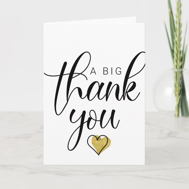 Carte Gold Un Grand Merci Merci Clipart Merci Donc (Devant)