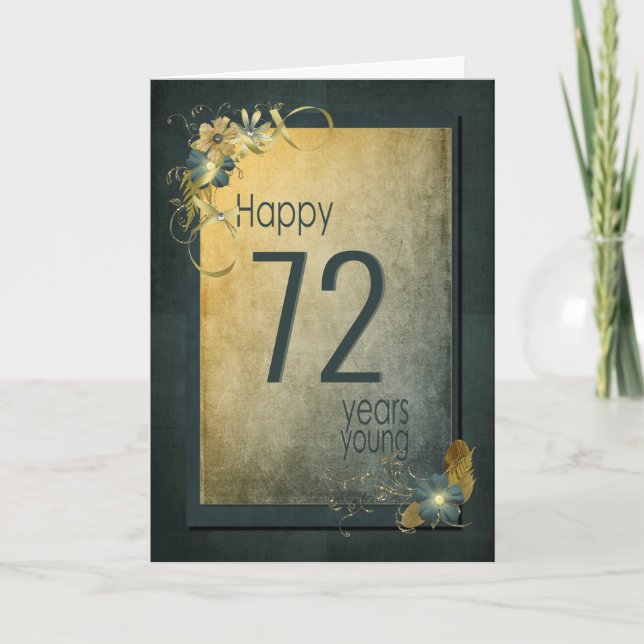 Carte Gold vintage 72e anniversaire (Devant)