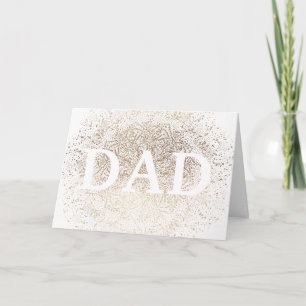 Carte Gold Whimsical DAD Formal Elegant Fête des pères
