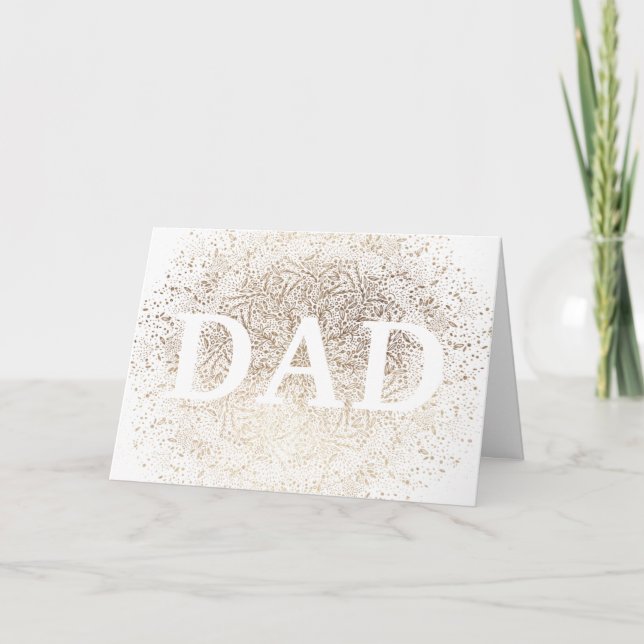 Carte Gold Whimsical DAD Formal Elegant Fête des pères (Devant)