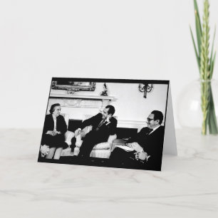 Carte Golda Meir, Président Nixon, et Henry Kissinger