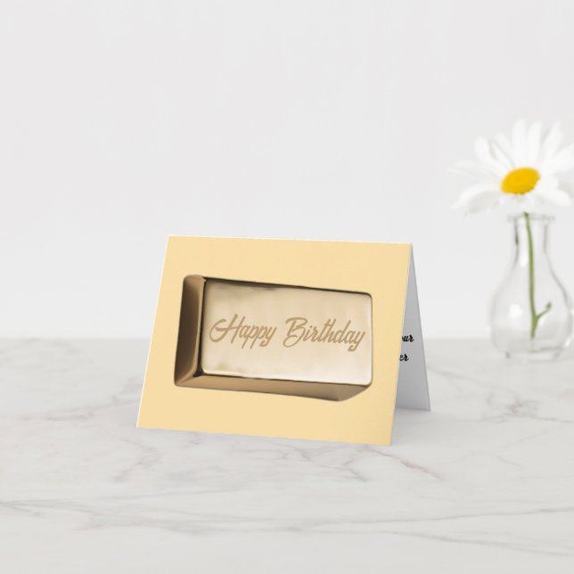 Carte Golden Birthday Bar d'Humour (Petite plante)
