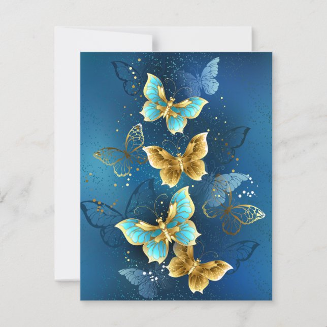 Carte Golden butterflies (Devant)