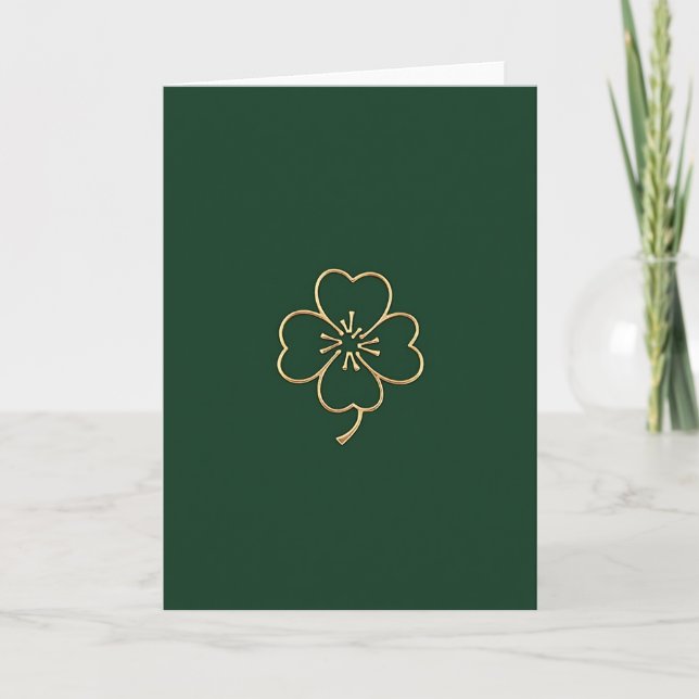 Carte Golden Clover Good Luck Card (Devant)