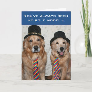 Carte Golden Dressing Up Like Papa for Fête des pères