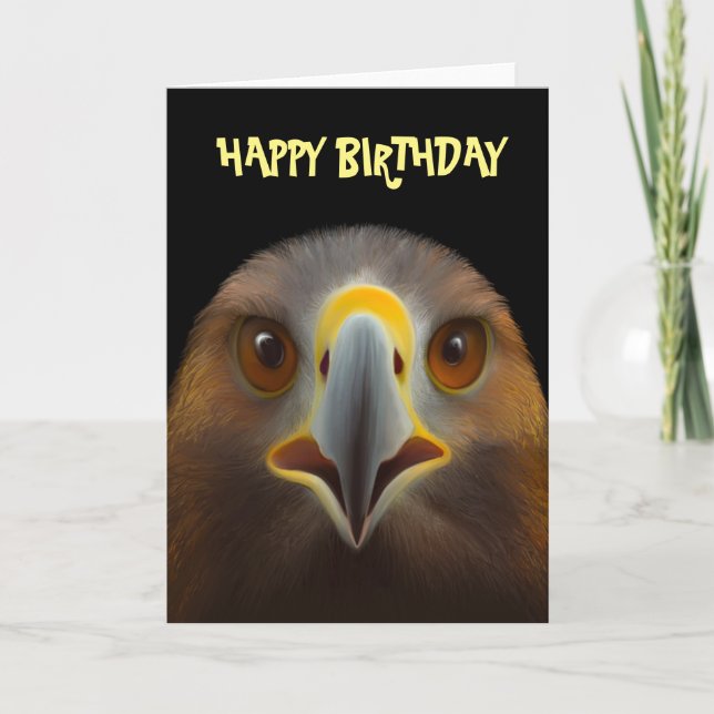 Carte Golden Eagle Joyeux Anniversaire (Devant)