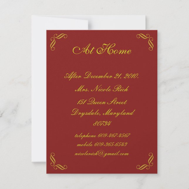 Carte Golden Fairy Tale At Home Card (Devant)