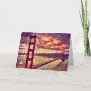 Carte Golden gate bridge à San Francisco, la Californie