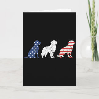 Carte Golden Retriever 4 juillet Merica