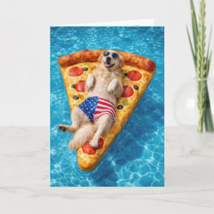 Carte Golden Retriever d'anniversaire sur un matelas pne