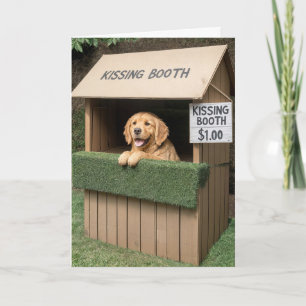 Carte Golden Retriever Dans Le Stand De Baiser