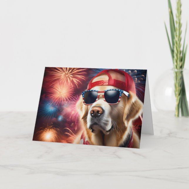 Carte Golden Retriever du 4 juillet (Devant)