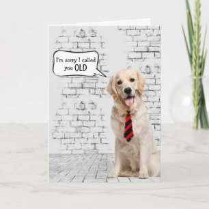 Carte Golden Retriever Humour d'anniversaire