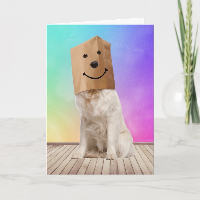 Carte Golden Retriever Humour d'anniversaire (Devant)