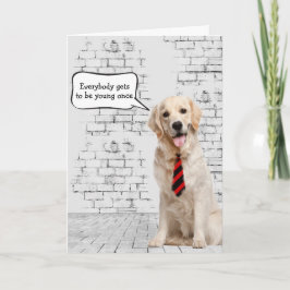 Carte Golden Retriever Humour d'anniversaire