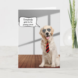 Carte Golden Retriever Humour d'anniversaire