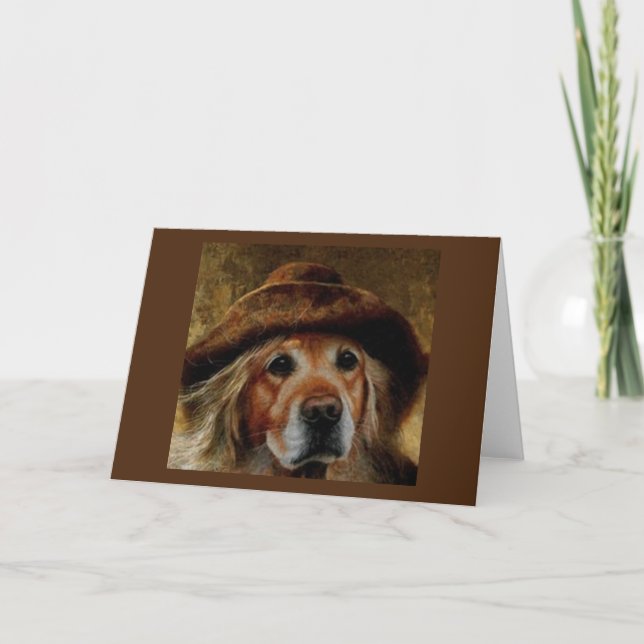 Carte Golden Retriever Merveilleux visage (Devant)