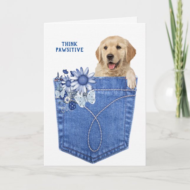 Carte Golden retriever obtient bien (Devant)